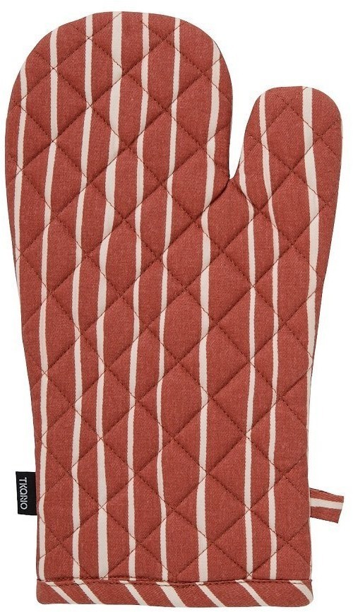 Прихватка-варежка из хлопка терракотового цвета с принтом Полоски из коллекции prairie, 33х17,5 см (69806)
