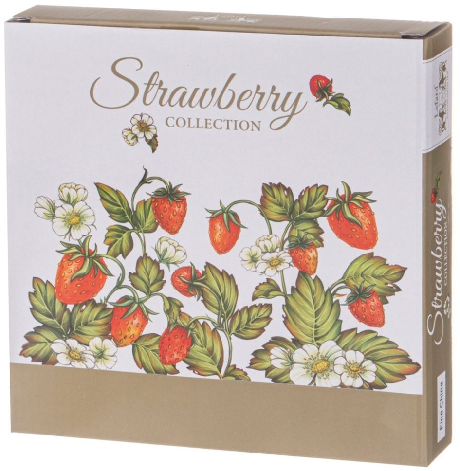 Набор тарелок закусочных lefard "strawberry" 2 шт. 20,5 см (85-1893)