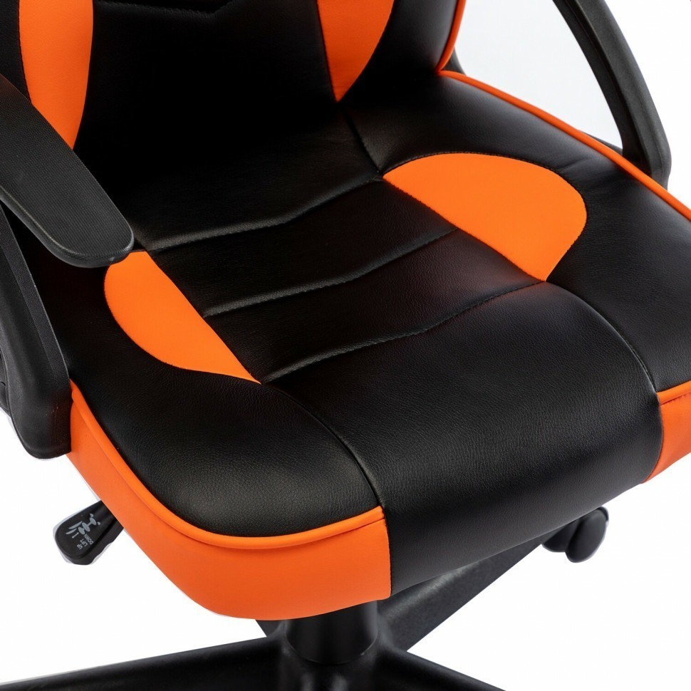 Кресло компьютерное Brabix "Shark GM-203" экокожа черное/оранжевое 532513 532513 (90075)