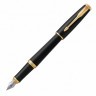 Ручка перьевая Parker "Urban Core Muted Black GT" черный матовый лак позолота синяя 142576 (89434)