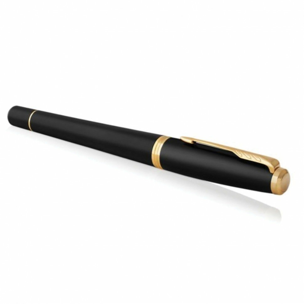 Ручка перьевая Parker "Urban Core Muted Black GT" черный матовый лак позолота синяя 142576 (89434)