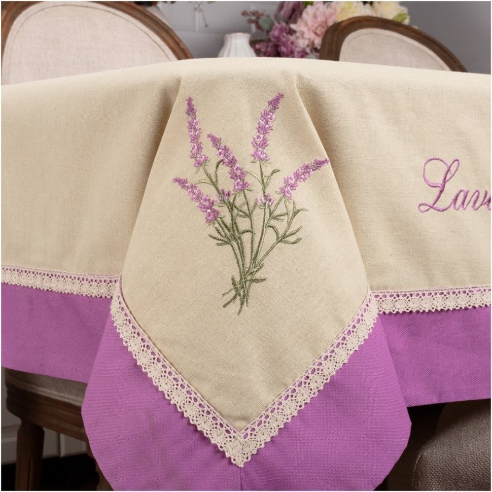 Скатерть "lavender",135х180см, 100% хлопок,бежевый, SANTALINO (850-603-98)