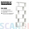 Стеллаж BRABIX Scandi SH-008 730х250х1760 мм 6 секций ЛДСП белый 641897 (95408)