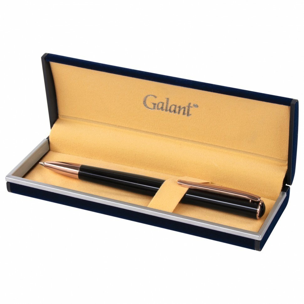 Ручка подарочная шариковая GALANT PUNCTUM BLACK 0,7 мм синяя 143514 (92697)