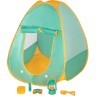 Детская игровая палатка "Набор Туриста" с набором для пикника 5 предметов: лампа, аптечка, бинокль, лопатка, мультиприбор (свисток, фонарик, компас) (G209-005)