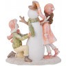 Статуэтка "дети со снеговиком" 14,5х6,5х16 см Lefard (162-1013)