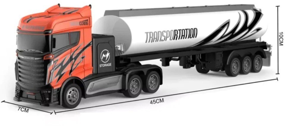Радиоуправляемый грузовик цистерна и набор дорожных знаков (2WD, акб, 1:16) (GM1927)