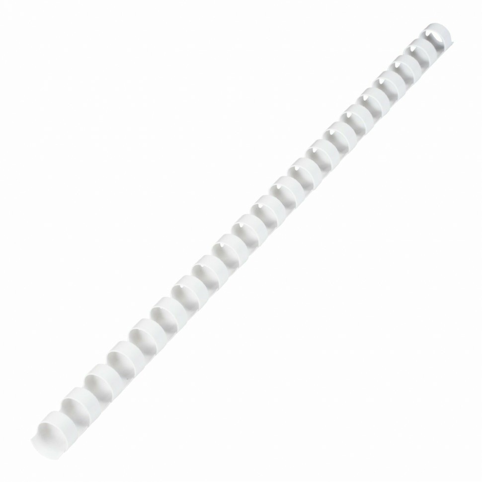 Пружины пластиковые для переплета к-т 100 шт 12 мм для сшив. 56-80 л. белые Brauberg 530913 (89962)