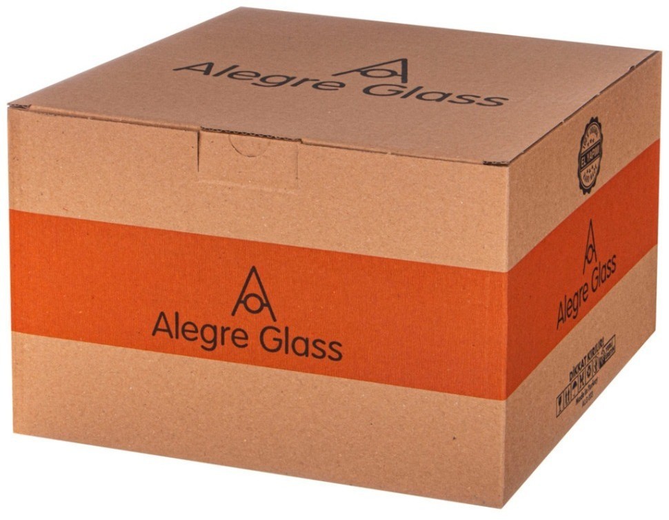 Блюдо на ножке grey, 24х16 см Alegre Glass (337-107)