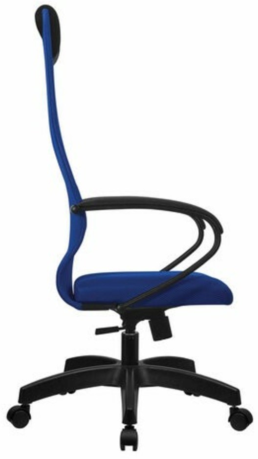 Кресло офисное МЕТТА SU-B-8 пластик, ткань-сетка, сиденье мягкое, синее, 532436 (96494)