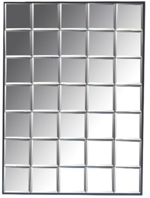 Зеркало Куб DTR2128, металл, зеркало, grey, ROOMERS FURNITURE