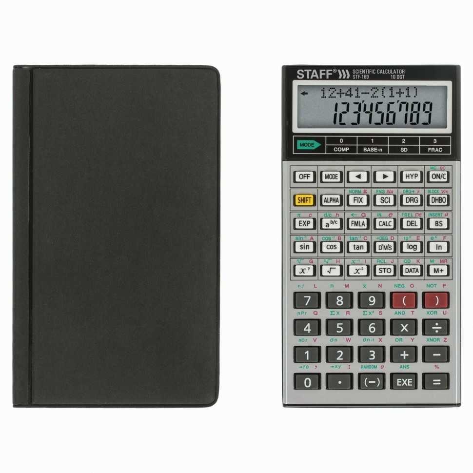 Калькулятор инженерный двухстрочн. Staff STF-169 (143х78 мм) 242 функ. 10+2 разрядов 250138 (89740)