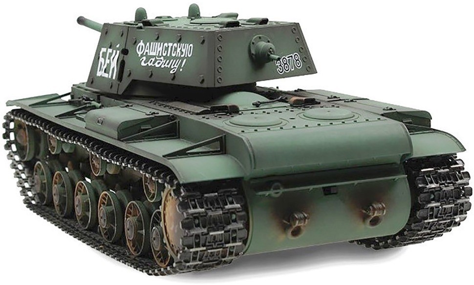 Радиоуправляемый танк Taigen КВ-1 СССР 1:16 (зеленый, звук, дым V3) (TG3878-B-V3)