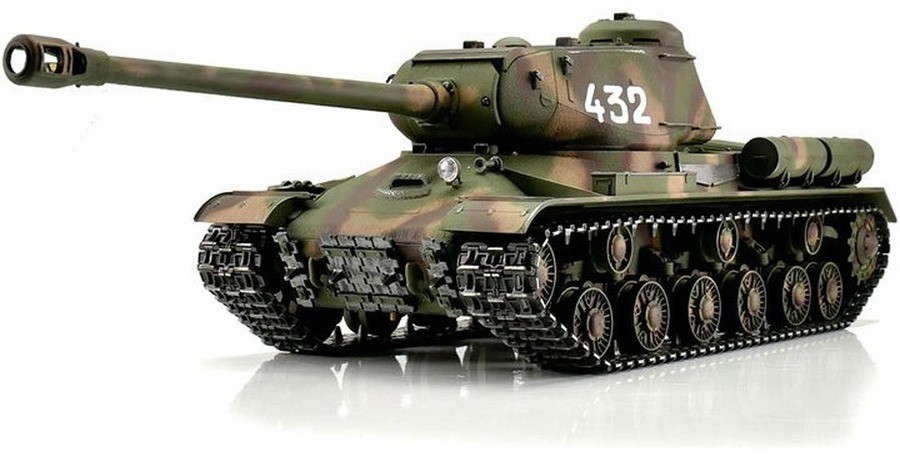Радиоуправляемый танк Taigen ИС-2 модель 1944 СССР 1:16 (лесной камуфляж, звук, дым V3) (AS3928-B-CAMO)
