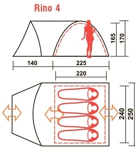 Палатка Canadian Camper Rino 4 royal (56879)