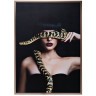 Холст "Девушка со змеей"120х80см,багет латунь, поталь (TT-00011107)