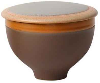 Чаша с крышкой L9286-MO, 12, каменная керамика, Brown, ROOMERS TABLEWARE