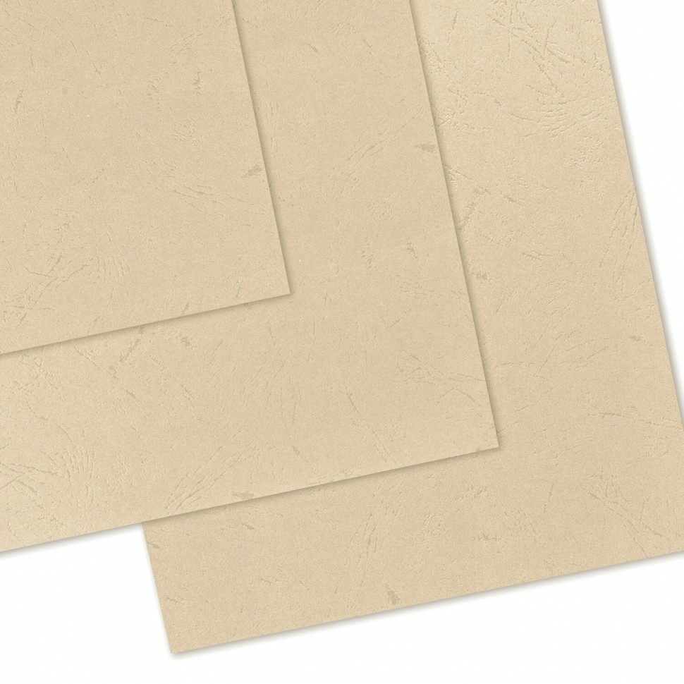 Обложки картонные для перепл. А4 к-т 100 шт под кожу 230 г/м2 сл-вая кость Brauberg 530947 (89989)