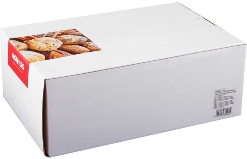 Хлебница agness "native" деревянная с пластиковой крышкой 36*26*20 см (938-014)