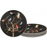 Набор тарелок закусочных lefard "райские птицы" 6 шт. 21 см черный (264-753)