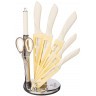 Набор ножей agness с ножницами и мусатом на пластиковой подставке, 8 предметов (911-623)