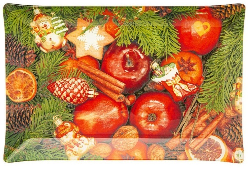 Блюдо для сервировки коллекция "рождественская сказка"30*20 см мал. уп. 6 шт Lefard (198-160)