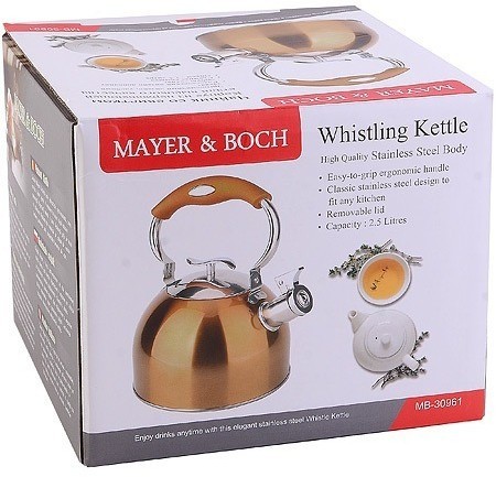 Чайник 2,5 л со свистком нерж Mayer&Boch (30961)