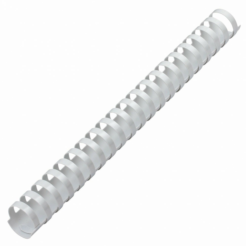 Пружины пластик. для переплета к-т 50 шт. 28 мм (для сшив. 201-240 л.) белые Brauberg 530817 (89934)