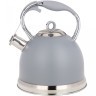 Чайник agness со свистком, 3л c индукцион. капсульным дном цвет: серый (937-852)