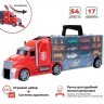 Набор машинок серии "Мой город" (Автовоз - кейс 54 см, красный, с тоннелем.6 машинок и 10 дорожных знаков) (G205-013)
