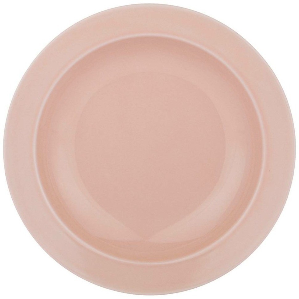 Тарелка суповая lefard tint 22,5 см (розовый) мал.уп.- 6шт. мин. партия (48-872)