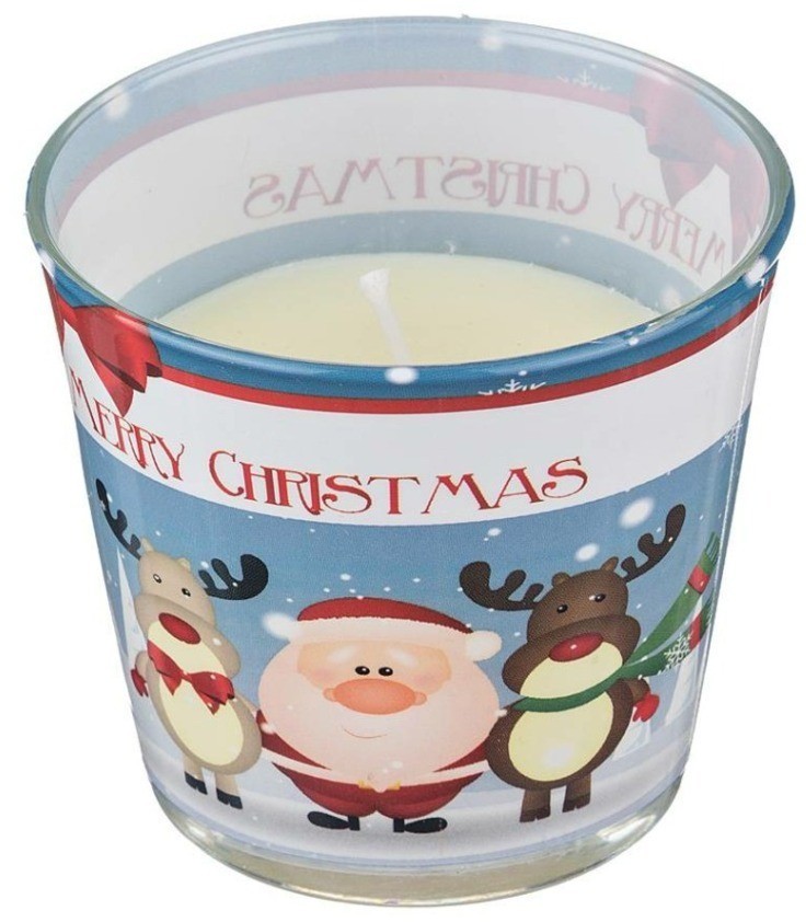 Свеча ароматизированная "merry christmas" шоколад и апельсин высота=8 см. диаметр=9 см. Adpal (348-463)