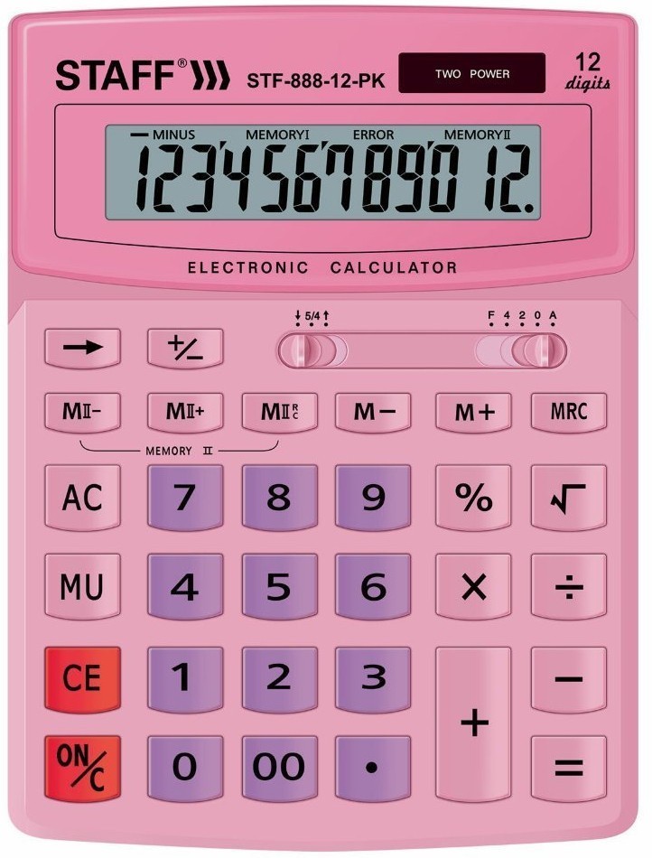 Калькулятор настольный Staff STF-888-12-PK 12 разрядов 250452 (64958)