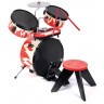 Набор игрушечных музыкальных инструментов для детей "Барабанная установка со стульчиком и пианино диджея" (E0632_HP)