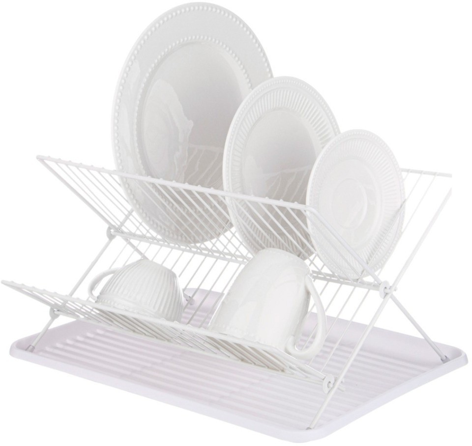 Сушилка для посуды белая 43,5*32,5*25 см (кор-6шт) Agness (917-107)