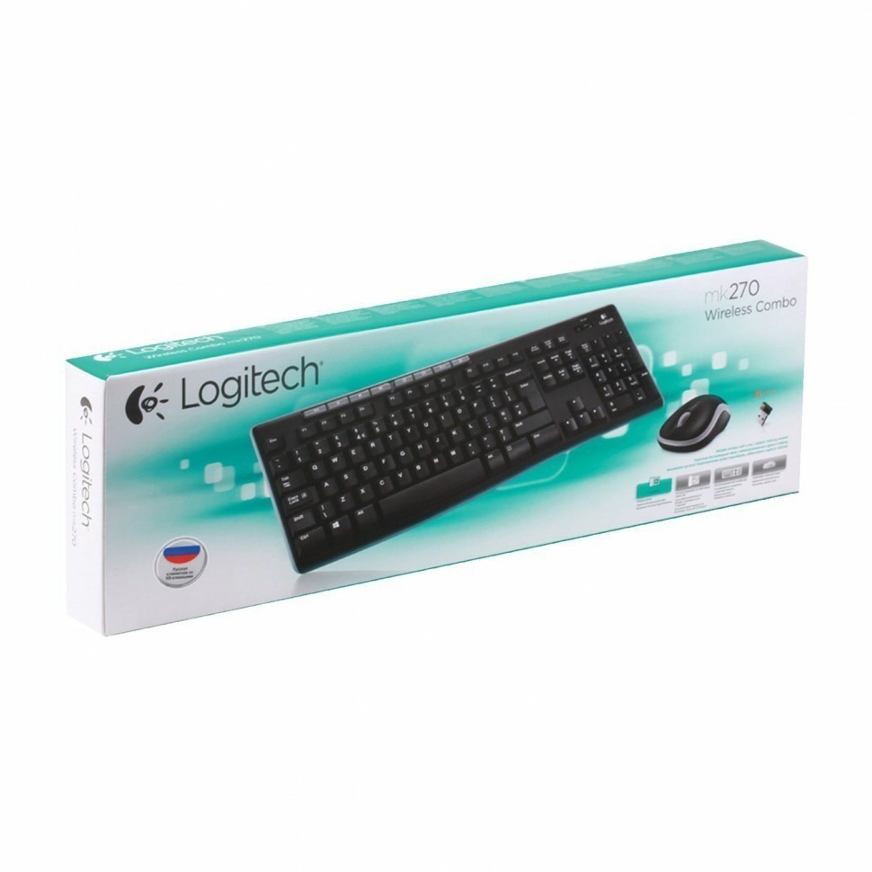 Набор беспроводной LOGITECH Wireless Combo MK270 клавиатура мышь черный 511449 (94362)