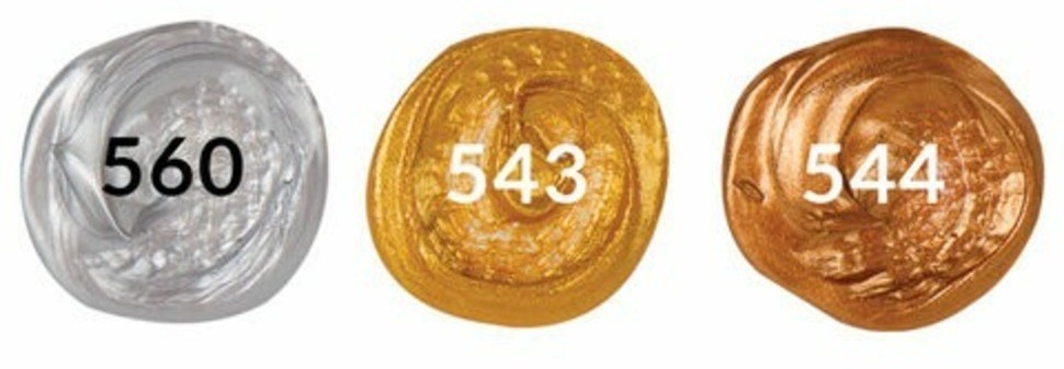 Краски акриловые 3 цвета металлик в банках 22 мл 191716 (3) (85327)