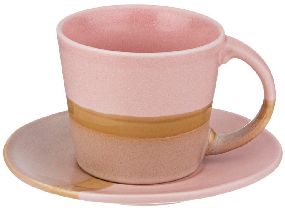 Чайная пара bronco "sunset" 275 мл розовая (189-444)