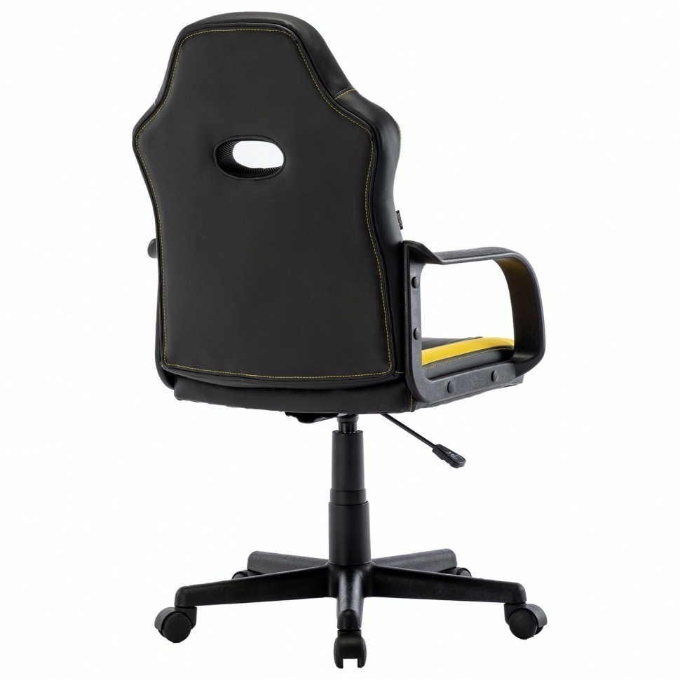 Кресло компьютерное BRABIX Stripe GM-202 экокожа черное/желтое 532510 (94581)