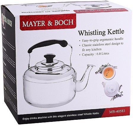 Чайник со свистком 6 л нерж/сталь Mayer&Boch (40583)