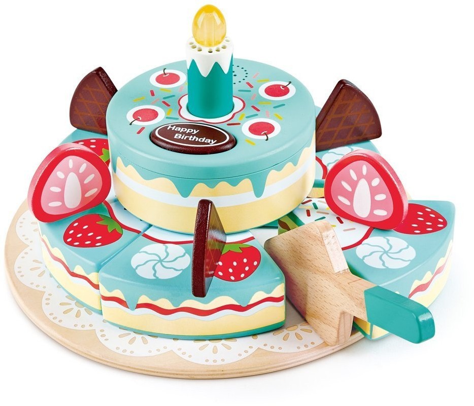 Торт игрушка "Счастливого дня рождения", 15 предметов наборе, свет, звук (E3180_HP)