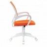 Кресло BRABIX Fly MG-396W с подлокотниками пластик белый сетка оранжевое 532401 (94552)