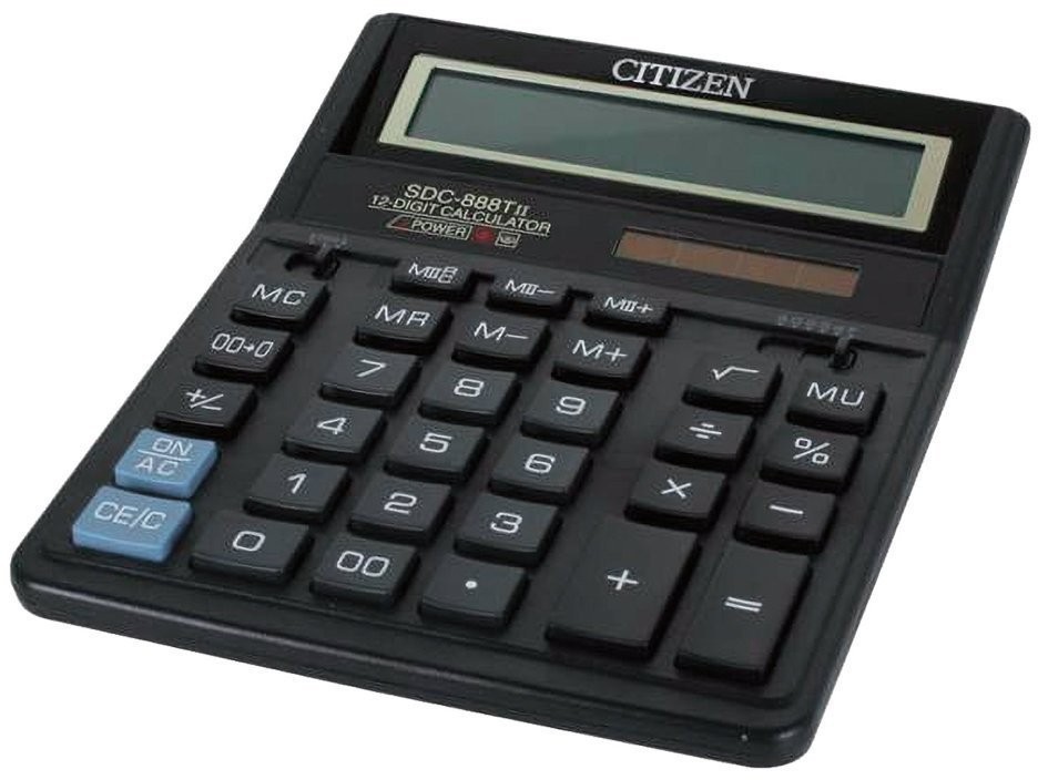 Калькулятор настольный Citizen SDC-888TII 12 разрядов 250004 (64923)