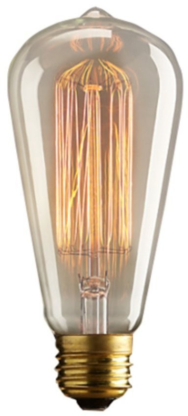 Лампа накаливания ST64, металл, стекло, clear/bronze, RESTORATION HARDWARE