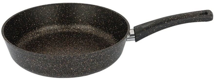 Сковорода agness глубокая с антипригарным "мраморным" покрытием, серия granite, 24х6,1см (952-003)