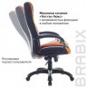 Кресло компьютерное BRABIX PREMIUM Rapid, экокожа/ткань, черно/оранжевое, GM-102/532420 (96491)