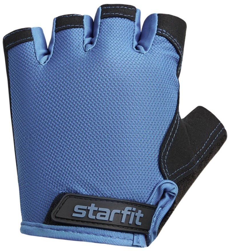 Перчатки для фитнеса WG-105, с гелевыми вставками, черный/синий (2108081)