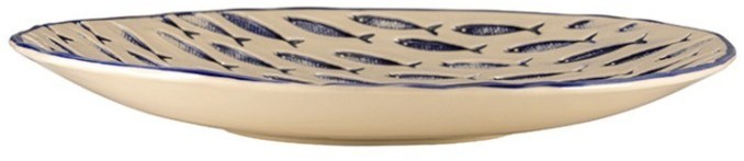 Тарелка LTHA034BB003290, каменная керамика, beige, blue, LE COQ