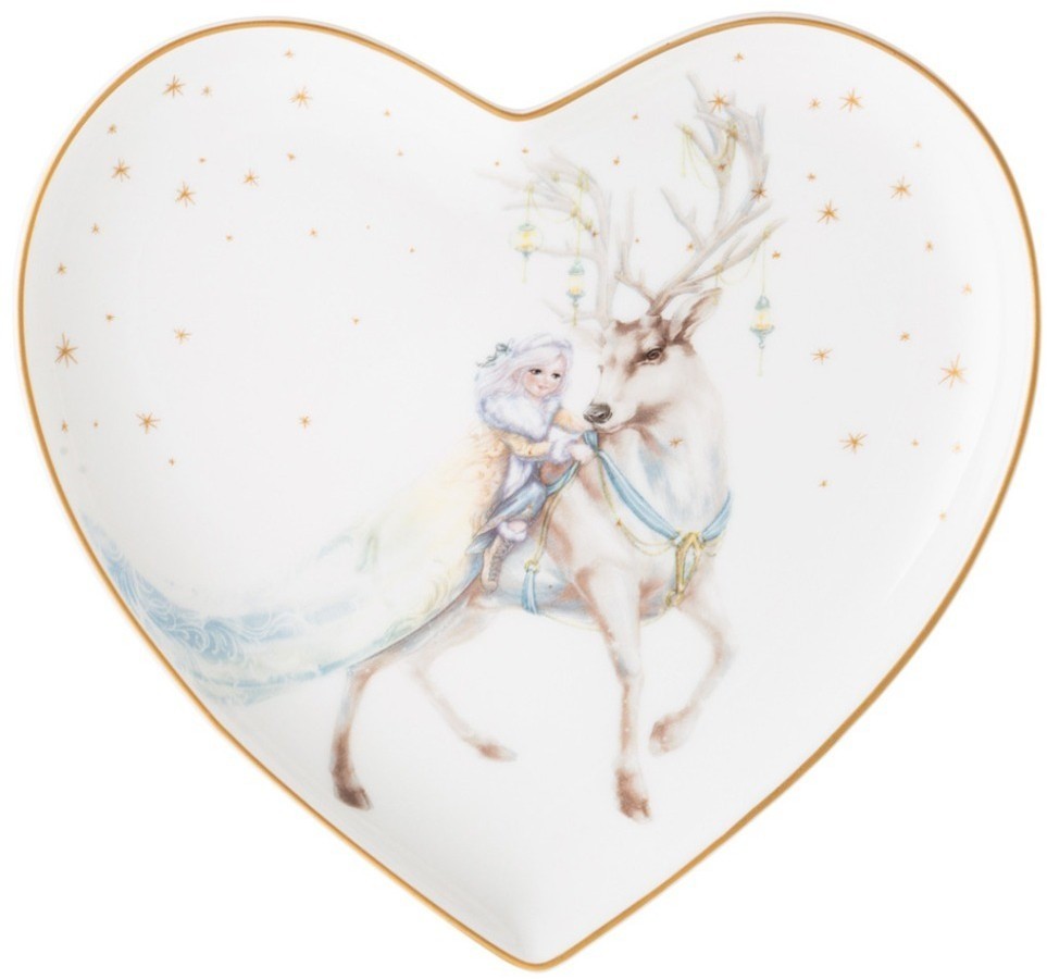 Тарелка lefard "снежная королева" в форме сердца 15*2 см (590-554)