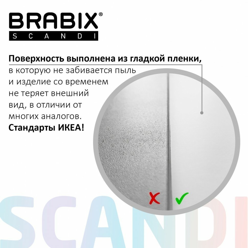 Стол письменный/компьютерный BRABIX Scandi CD-017 900х450х750 мм 2 ящ белый 641894 (95405)